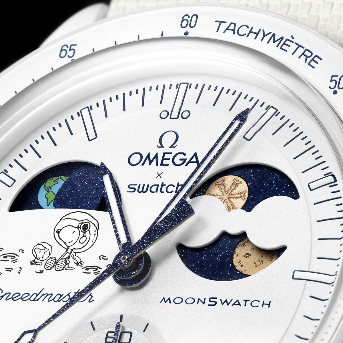 Swatch X Omega Bioceramic Moonswatch Mission To Earthphase - Moonshine Gold Snow White