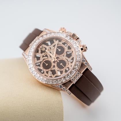 Rolex Daytona Giraffe Rose Gold Diamond Dial Off-catalogue Dimaond Bezel