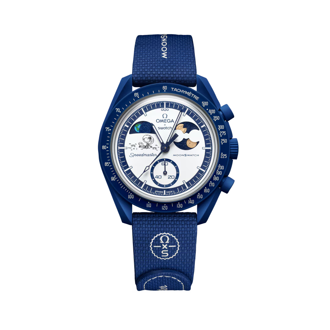 Swatch x Omega Bioceramic Moonswatch Mission To Earthphase Blue