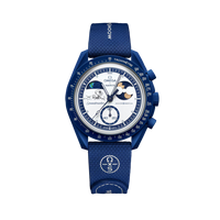 Swatch x Omega Bioceramic Moonswatch Mission To Earthphase Blue