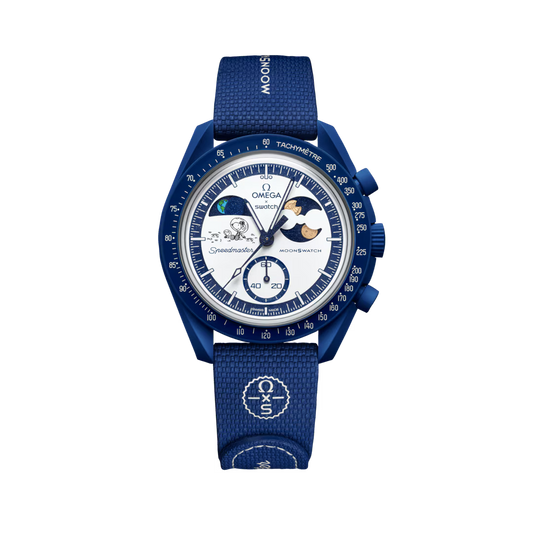 Swatch x Omega Bioceramic Moonswatch Mission To Earthphase Blue