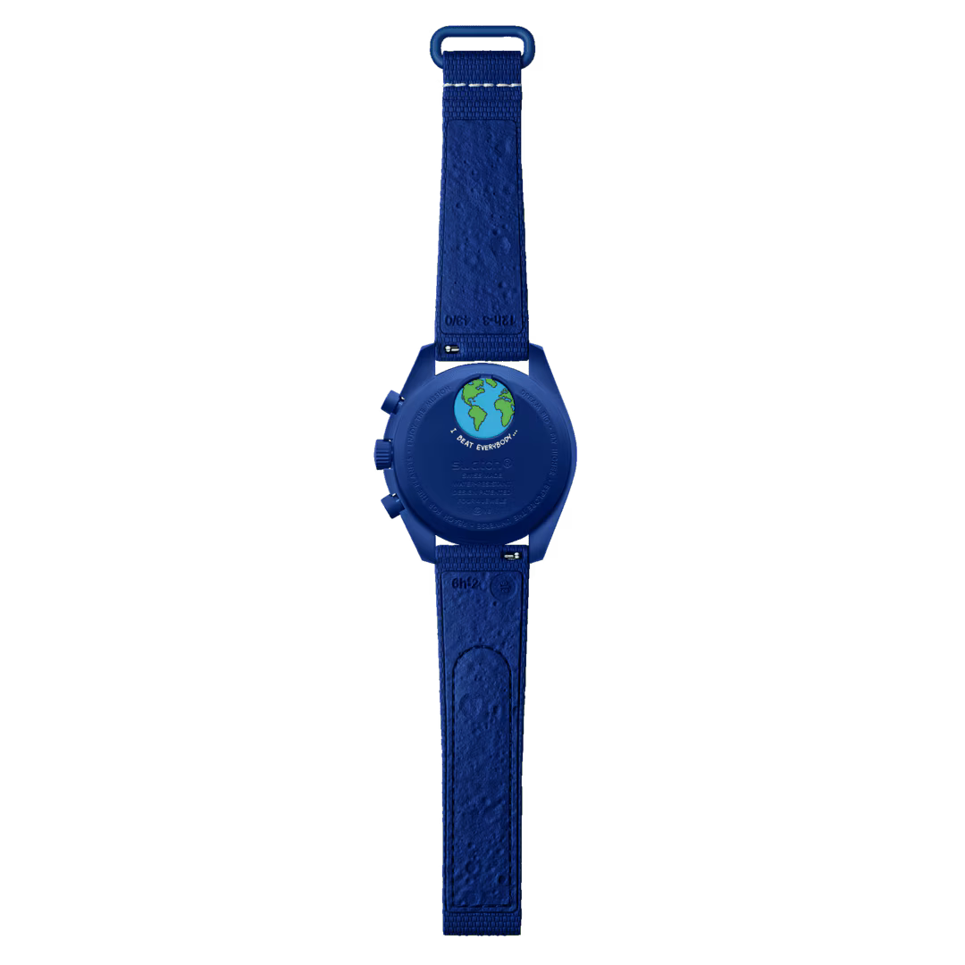 Swatch x Omega Bioceramic Moonswatch Mission To Earthphase Blue