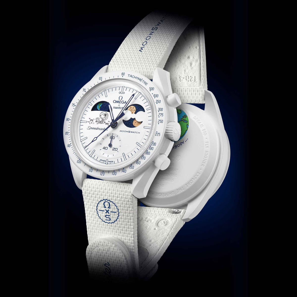 Swatch X Omega Bioceramic Moonswatch Mission To Earthphase - Moonshine Gold Snow White