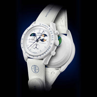 Swatch X Omega Bioceramic Moonswatch Mission To Earthphase - Moonshine Gold Snow White