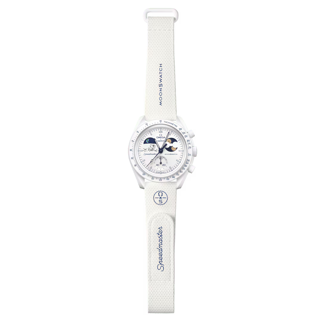 Swatch X Omega Bioceramic Moonswatch Mission To Earthphase - Moonshine Gold Snow White