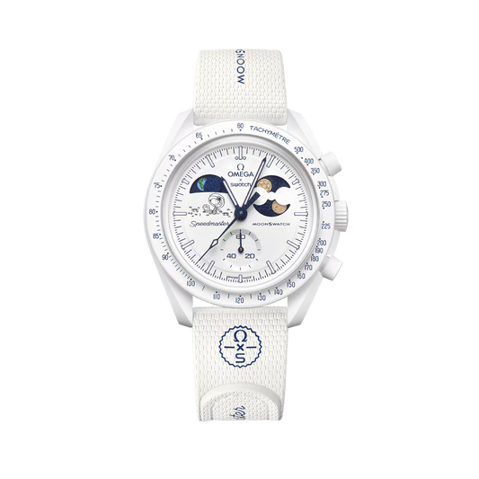 Swatch X Omega Bioceramic Moonswatch Mission To Earthphase - Moonshine Gold Snow White