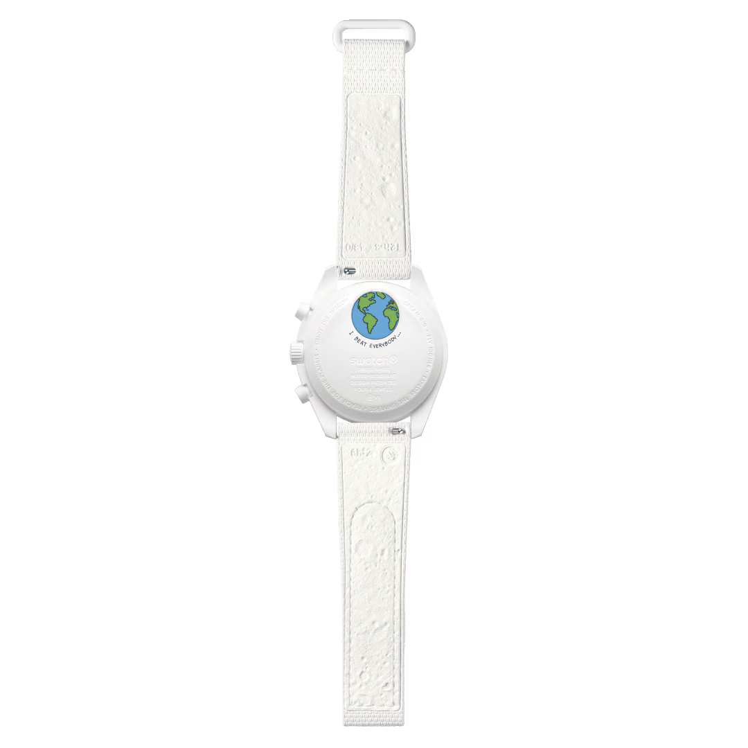 Swatch X Omega Bioceramic Moonswatch Mission To Earthphase - Moonshine Gold Snow White